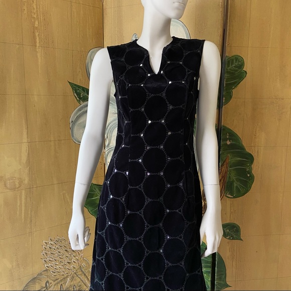 Danielle Dahan black velvet cocktail evening vintage dress - Picture 4 of 7